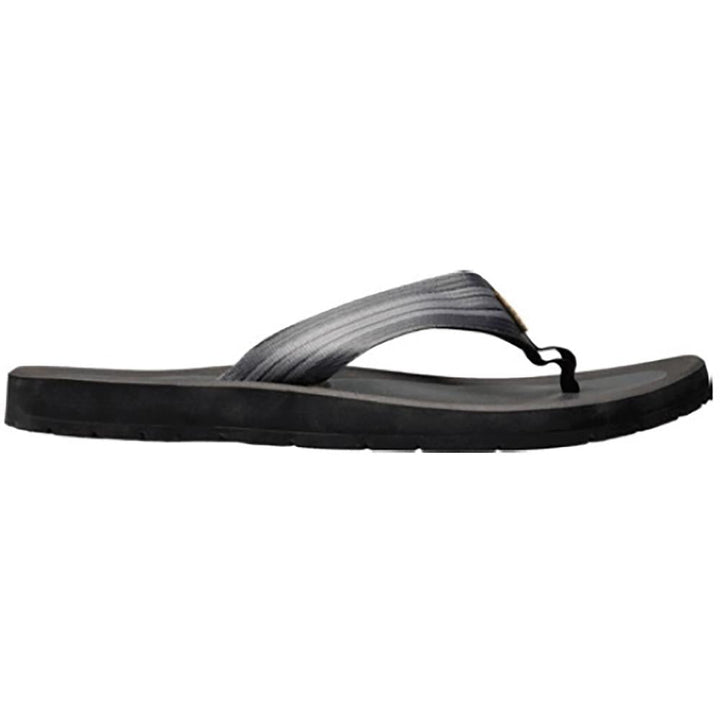 Quarter view Men's Rafters Footwear style name Island Eco Flip in color Black Mult. Sku: 70437R-009