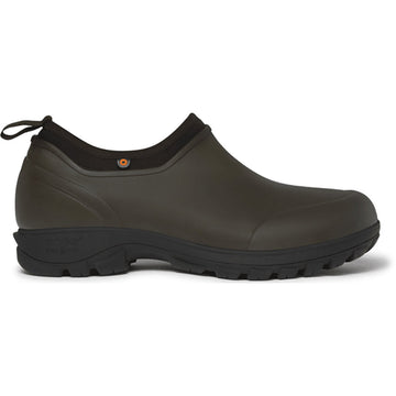 Quarter view Men's Bogs Footwear style name Sauvie Slip On color Brown Multi. Sku: 72207-249