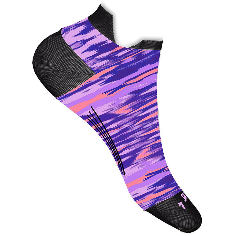 Quarter view Women's Feetures Sock style name Elite Light Cushion No Show in color Reflection Purple. Sku: E5013652