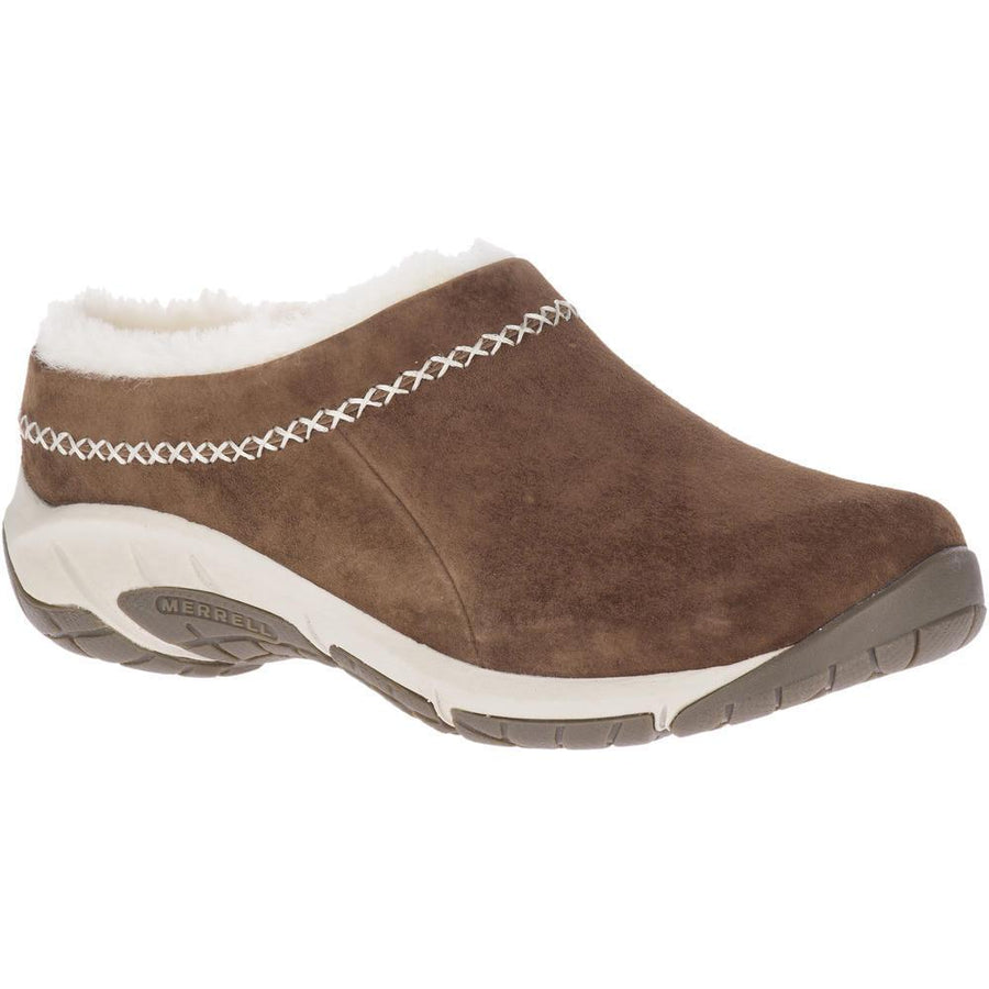 Quarter view Women's Merrell Footwear style name Encore Ice 4 Wide in color Stone. Sku: J002038W