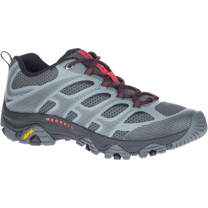 Quarter view Men's Footwear style name Moab 3 Edge Wide in color Granite. SKU: J035901W