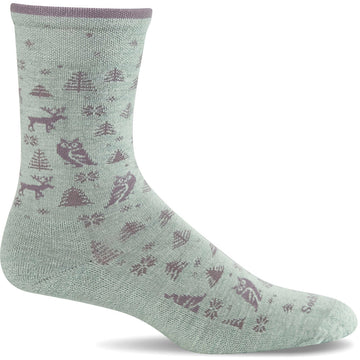 Quarter view Women's Sockwell Sock style name Foresty in color Celadon. Sku: LD203W-410