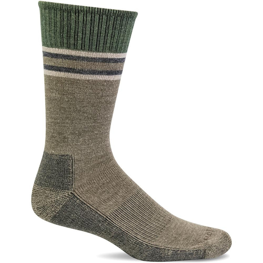 Quarter view Men's Sockwell Sock style name Canyon III in color Khaki. Sku: LD24M-030