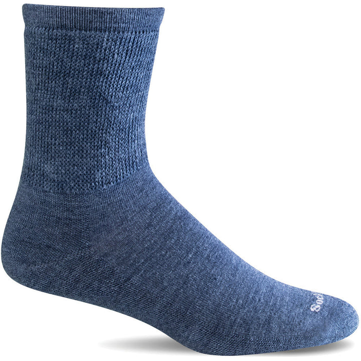Quarter view Women's Sockwell Sock style name Extra Easy color Denim . Sku: SW124W-650