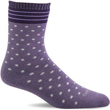 Quarter view Women's Sockwell Sock style name Plush in color Plum. Sku: SW6W-350