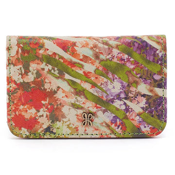Quarter view Women's Hobo Accessories style name Jill Mini Card Case in color Tropic. Sku: VI-32524TRPC
