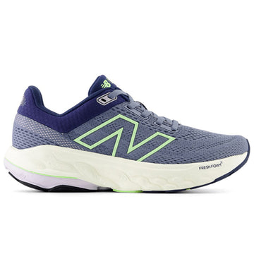 Quarter view Women's New Balance Footwear style name 860 V14 Extra Wide in color Arctic Grey /Sea Salt. Sku: W860L14-2E