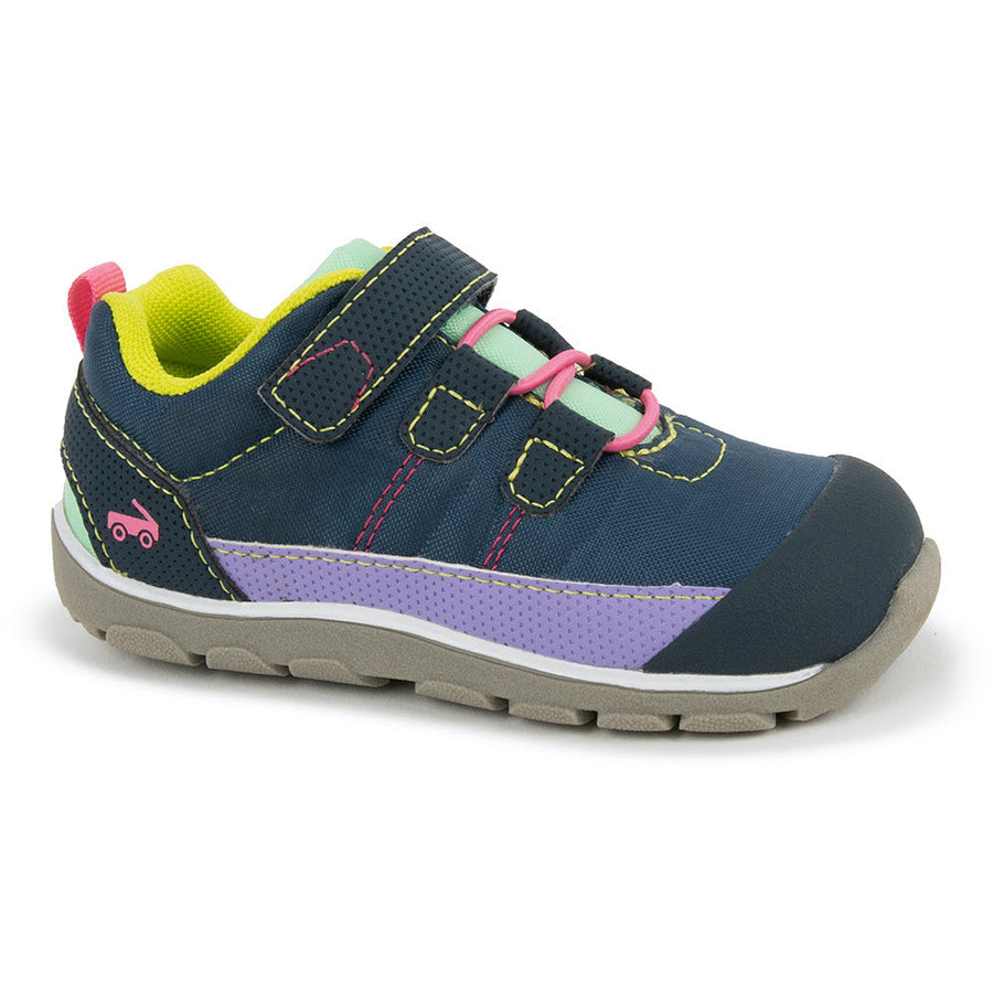Quarter view Kids See Kai Run Footwear style name Summit color Dark Blue. Sku: WPY107U460