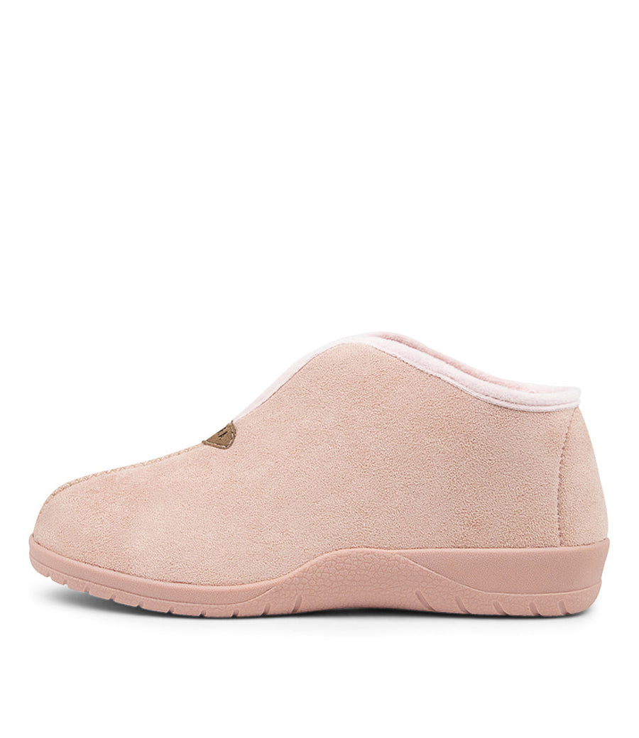 Women's Shoe, Brand Ziera in Pale Pink Microsuede shoe image outside view
