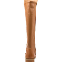 Rear view Women's Ziera Footwear style name Sallies in Tan Leather-Stretch Smooth. Sku: ZR10299TANHB