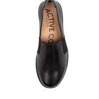 Women's Shoe, Brand Ziera  in  in Black/ Black Sole Leather shoe image top view