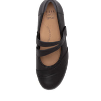 Women's Shoe, Brand Ziera  in  in Black Leather shoe image top view