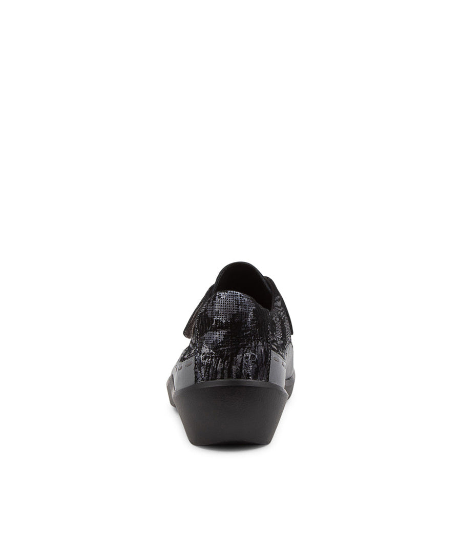 Women's Shoe, Brand Ziera  in  in Steel/ Black Multi shoe image back view