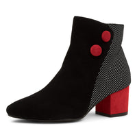 Women's Shoe, Brand Ziera Veyda in Extra Wide in Black/ White Dot Multi shoe image quarter turned