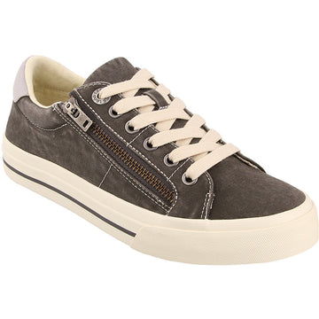 Quarter view Women's Taos Footwear style name Z Soul Wide in color Graphite/Light Grey. Sku: ZSL-13672GLGDW
