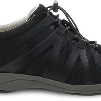 Side view Women's Dansko Footwear style name Henriette in color Black/ Black Suede. Sku: 4852-360295