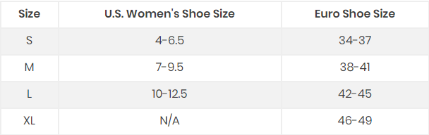 Women's smartwool size chart