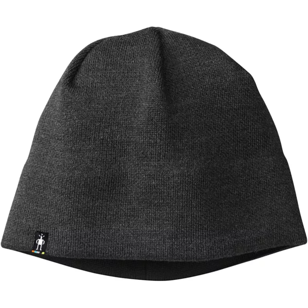 Quarter view Unisex Smartwool Apparel style name The Lid in color Charcoal Heather. Sku: SW011489010